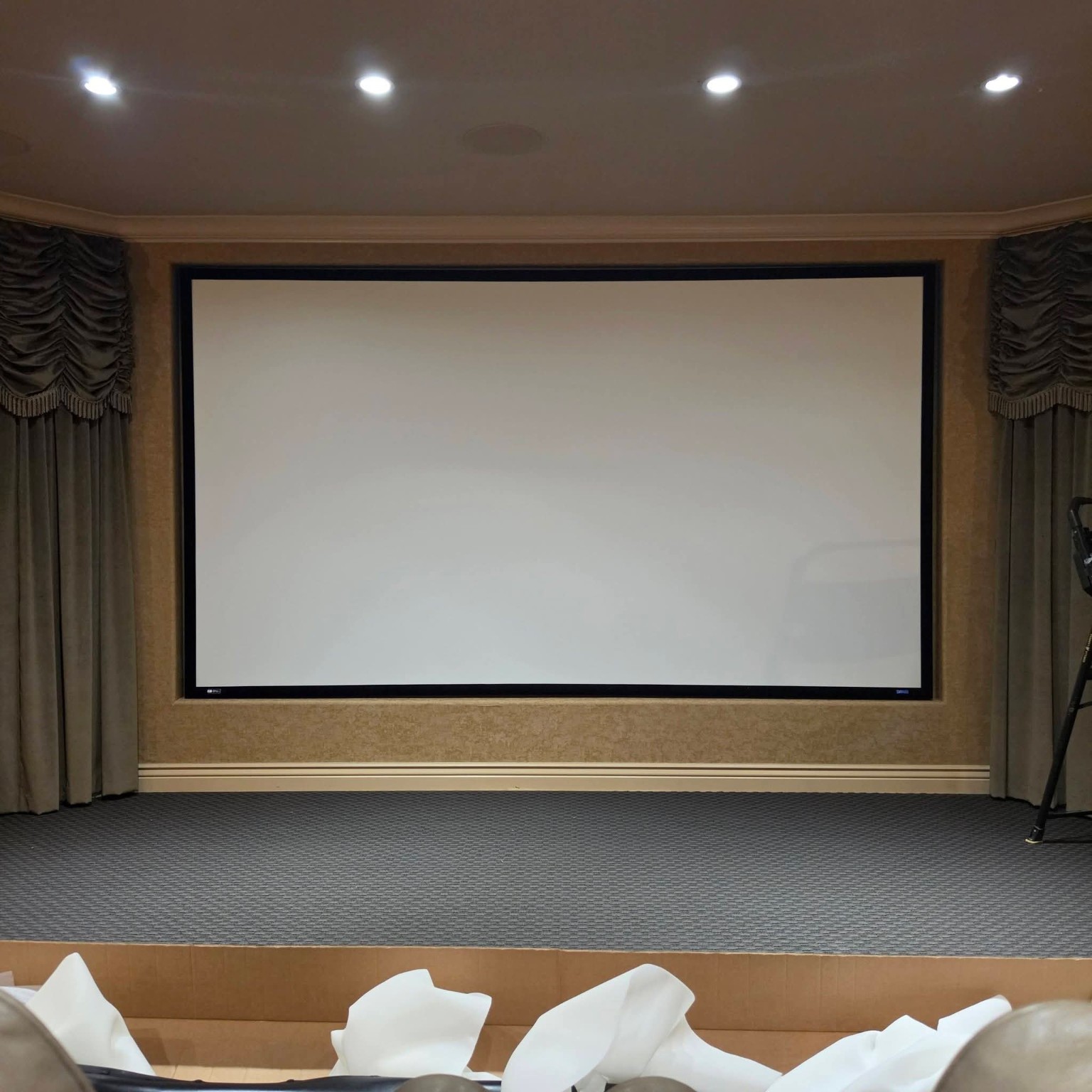 Dedicated projection theater installation