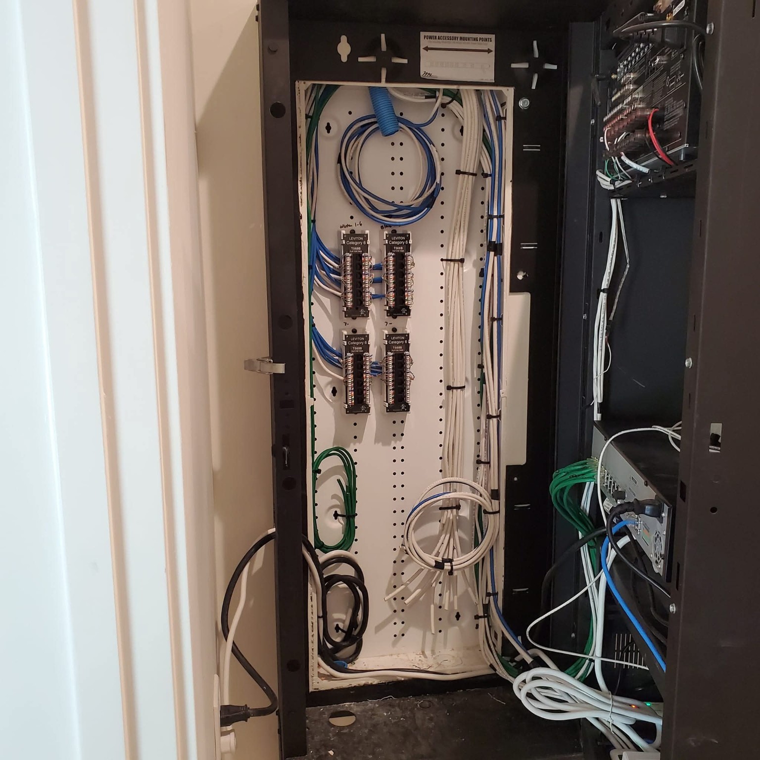Structured wiring rack